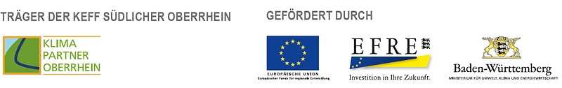 Logo der Klimapartner Oberrhein mit Föderlogos