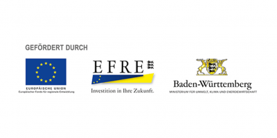 Logos der EU, EFRE sowie des Landes Baden-Württemberg